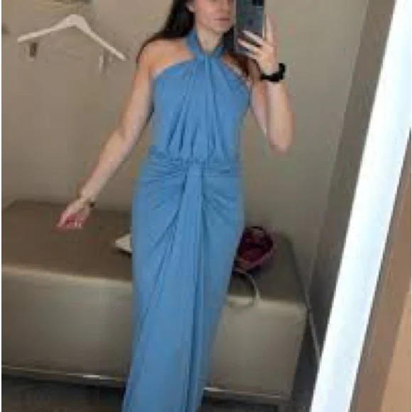 Cinq à Sept Strapless Blue Dress - Picture 5 of 7